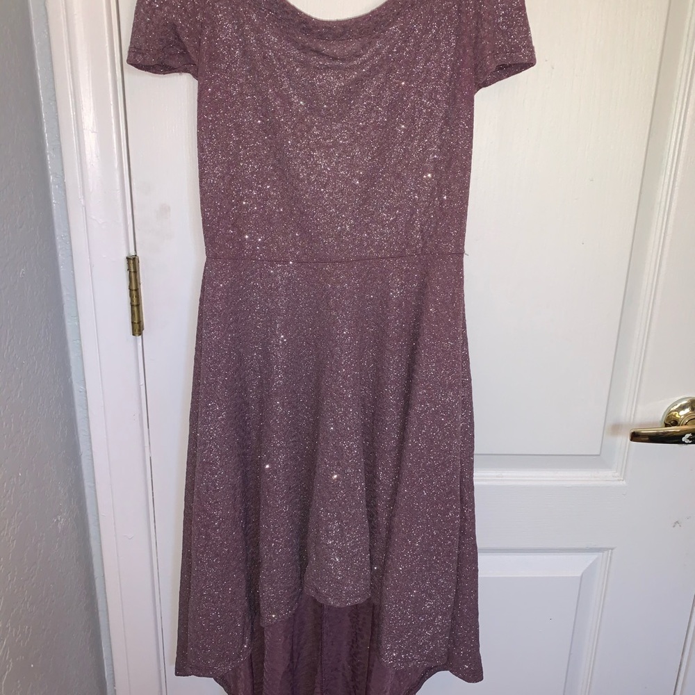 Glitter Glam High Low Dress
